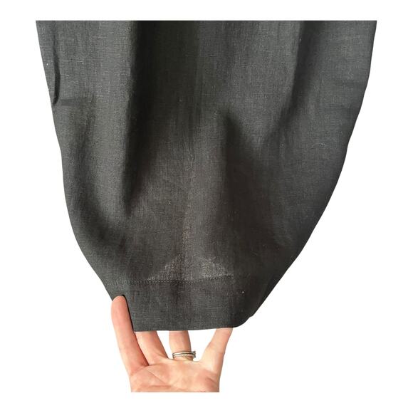 Linen Handmade Studio Black Skirt Size 2 - Picture 2 of 11